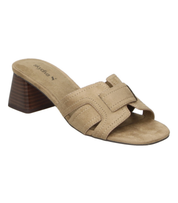 Sandalia de tacón elegante SKYDIVA MONISIMA en marrón camel para moda joven