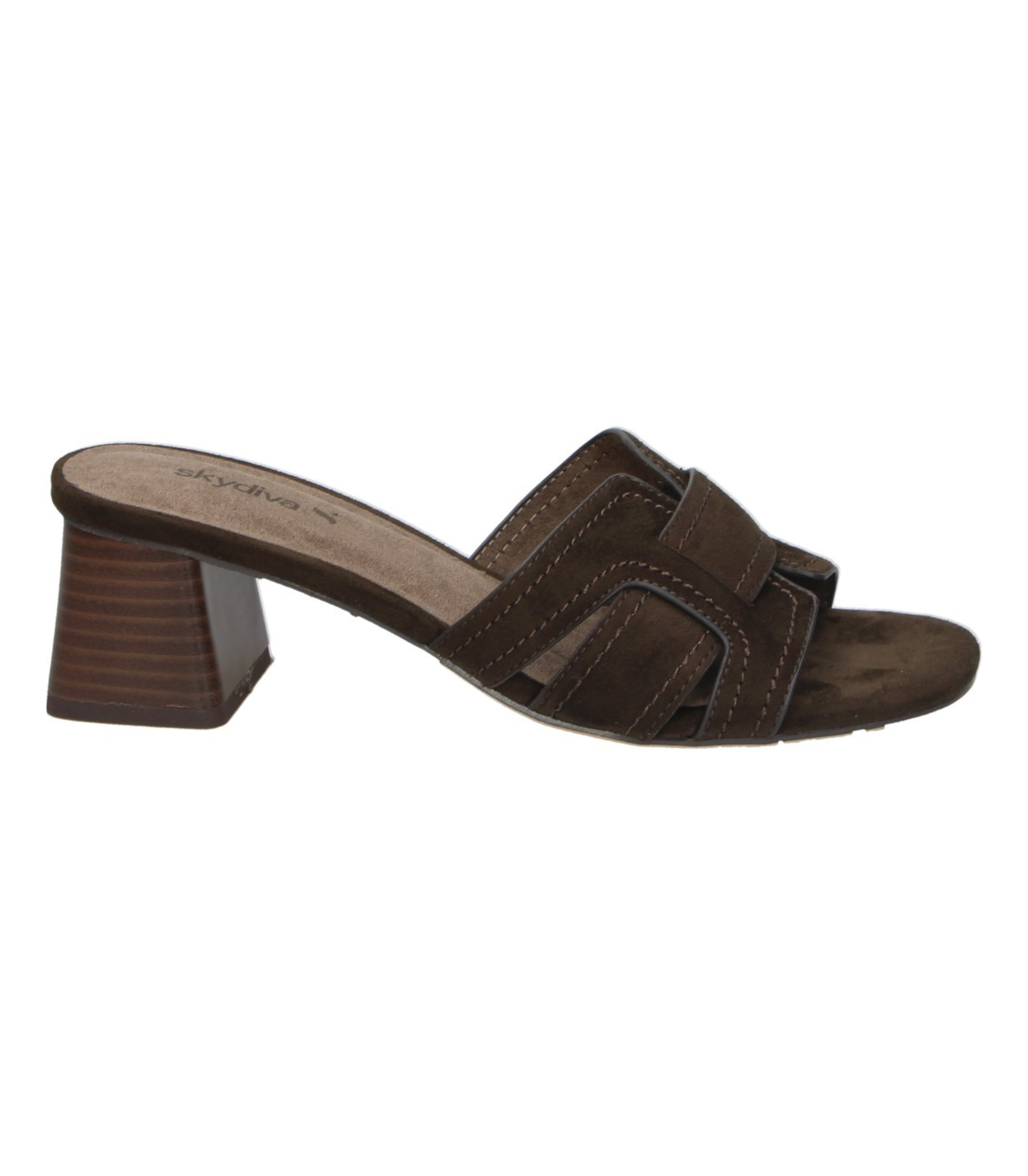 Sandalia de tacón elegante marrón café SKYDIVA MONISIMA para moda joven