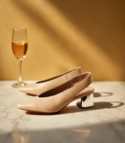 Zapatos con tacón para mujer SKYDIVA RANDOM en color beige, vista completa