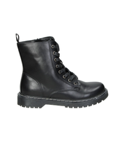 Botines militares planos Skydiva No cap negros para mujer