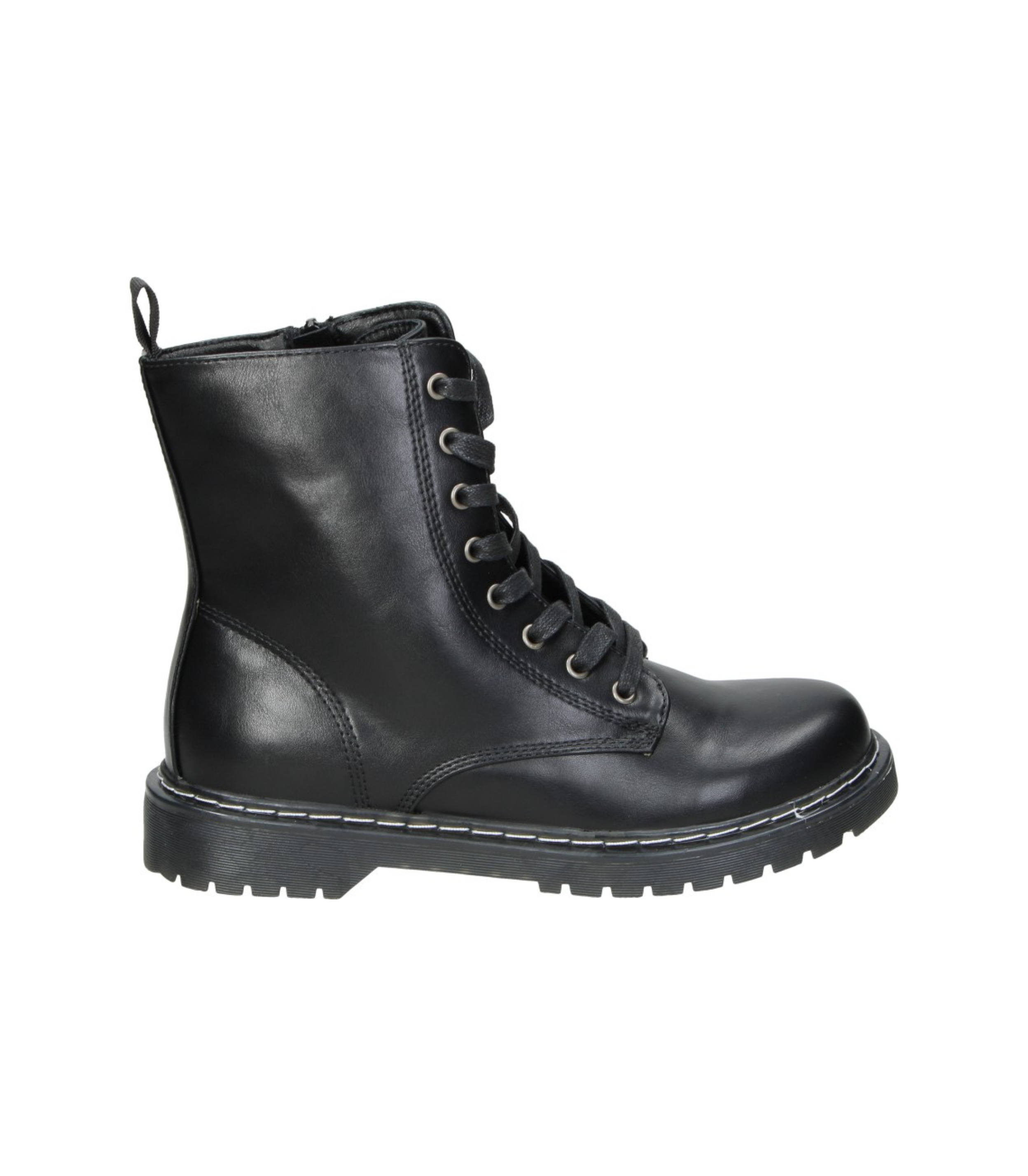 Botines militares planos Skydiva No cap negros para mujer