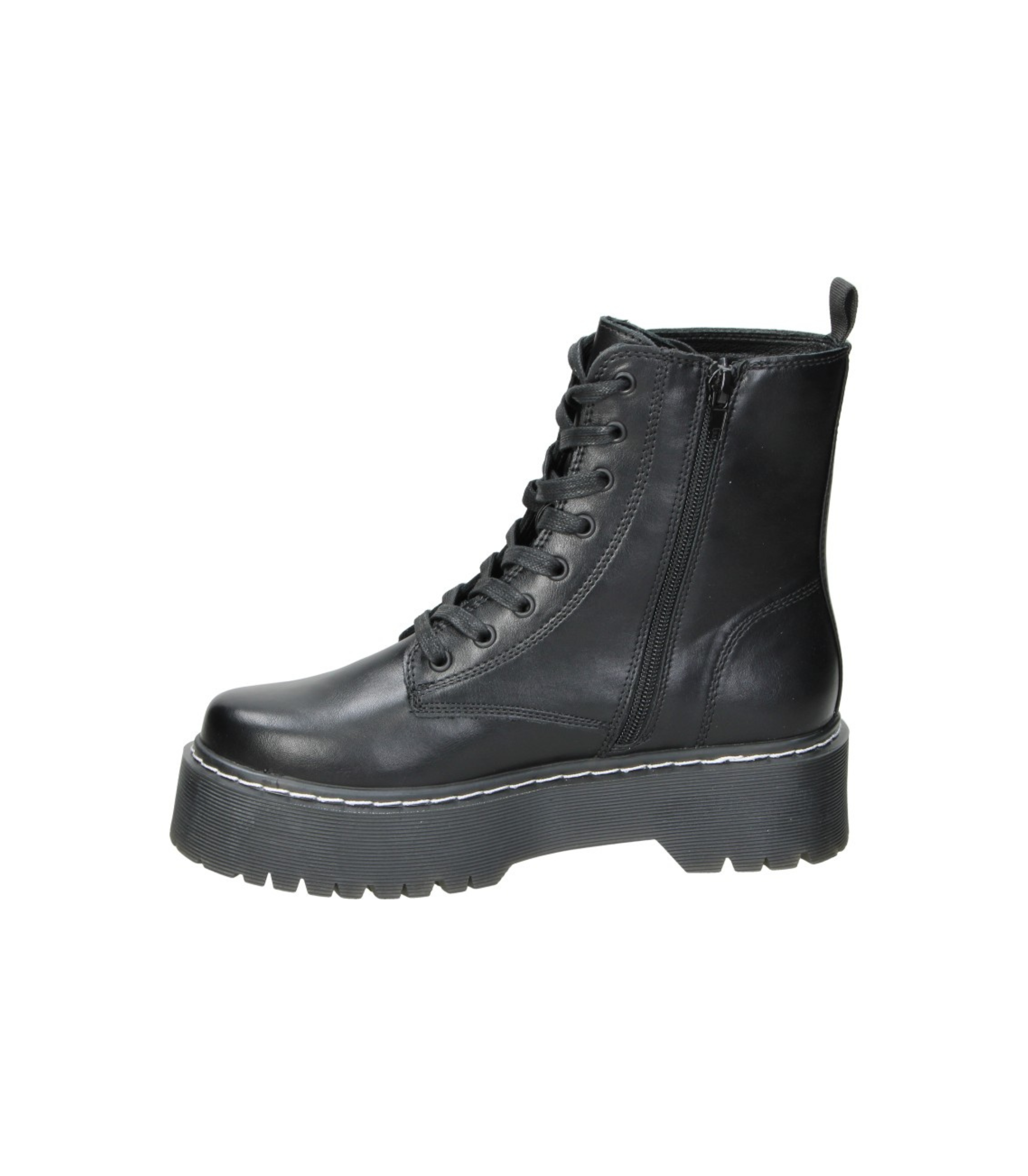 Botines militares con plataforma Skydiva On fleek negros para mujer