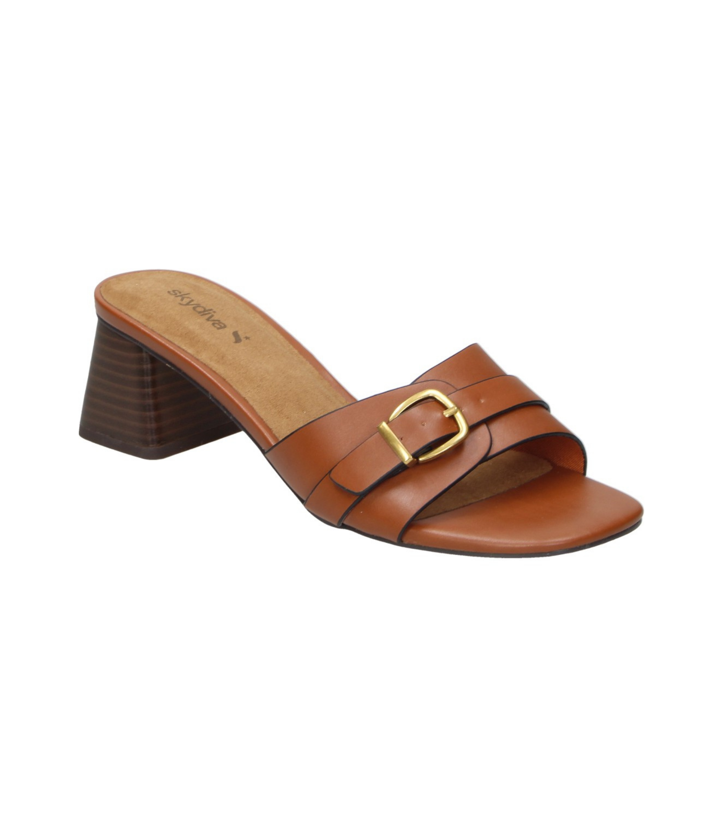 Sandalias de tacón elegantes SKYDIVA BRUNCH en color marrón para moda joven