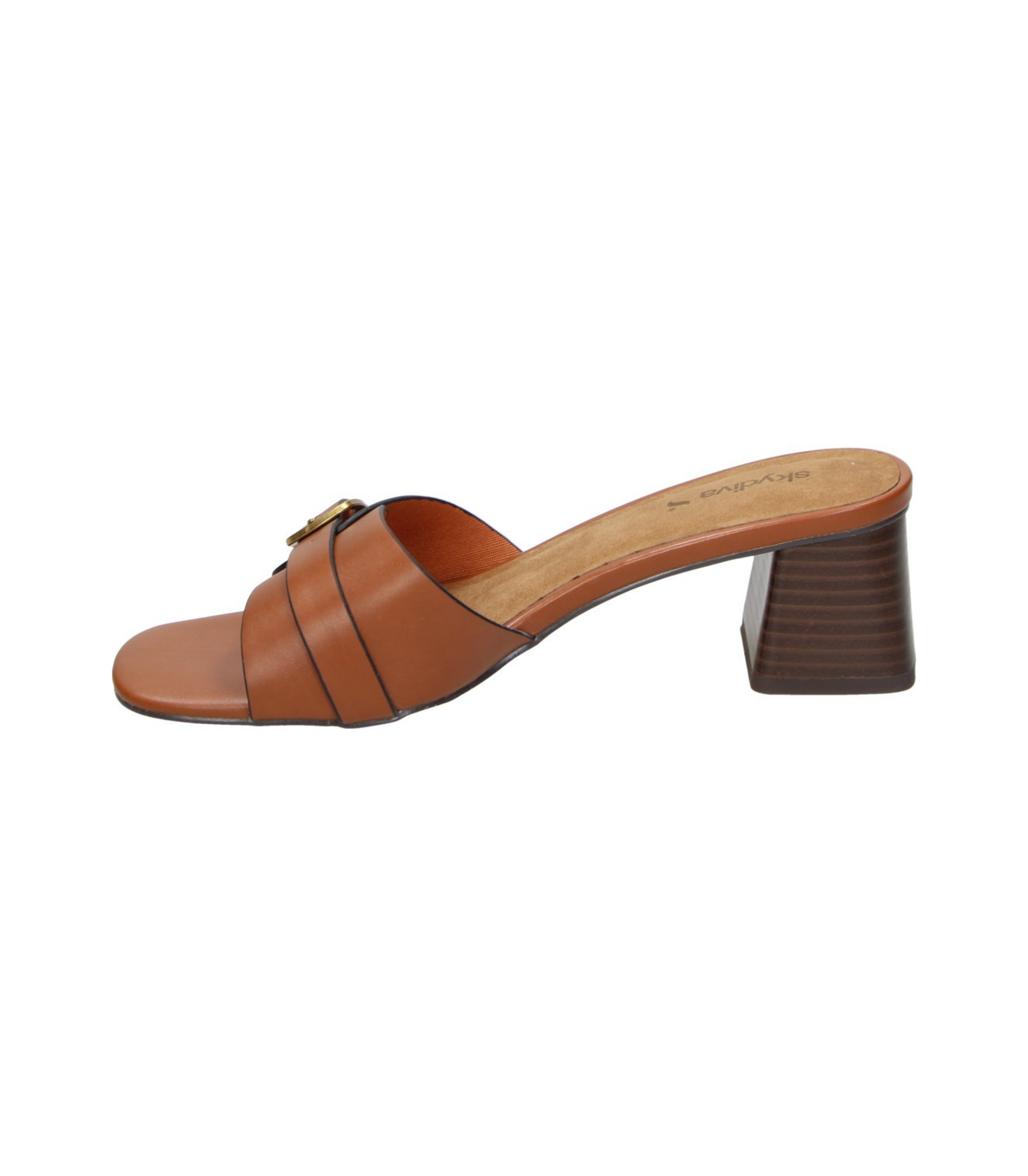 Sandalias de tacón elegantes SKYDIVA BRUNCH en color marrón para moda joven