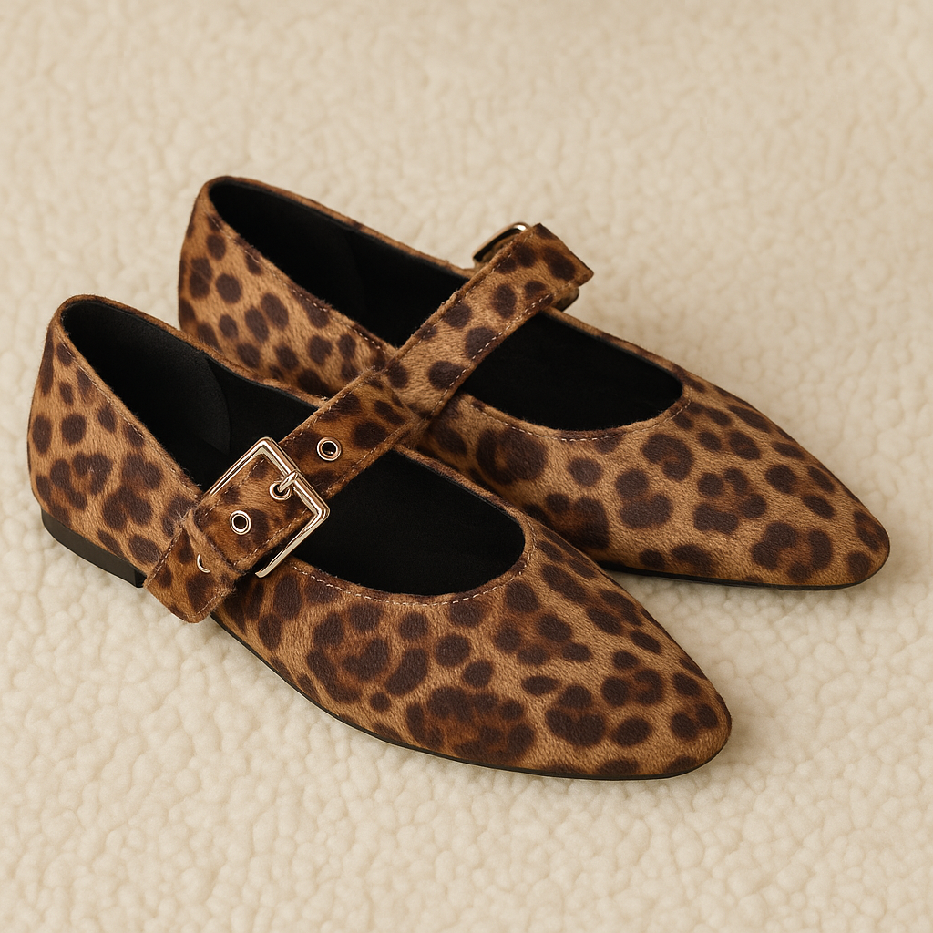Merceditas con borreguito Skydiva Cozy animal print