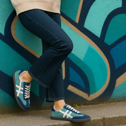 Zapatillas casual Skydiva Slay en color verde y azul marino