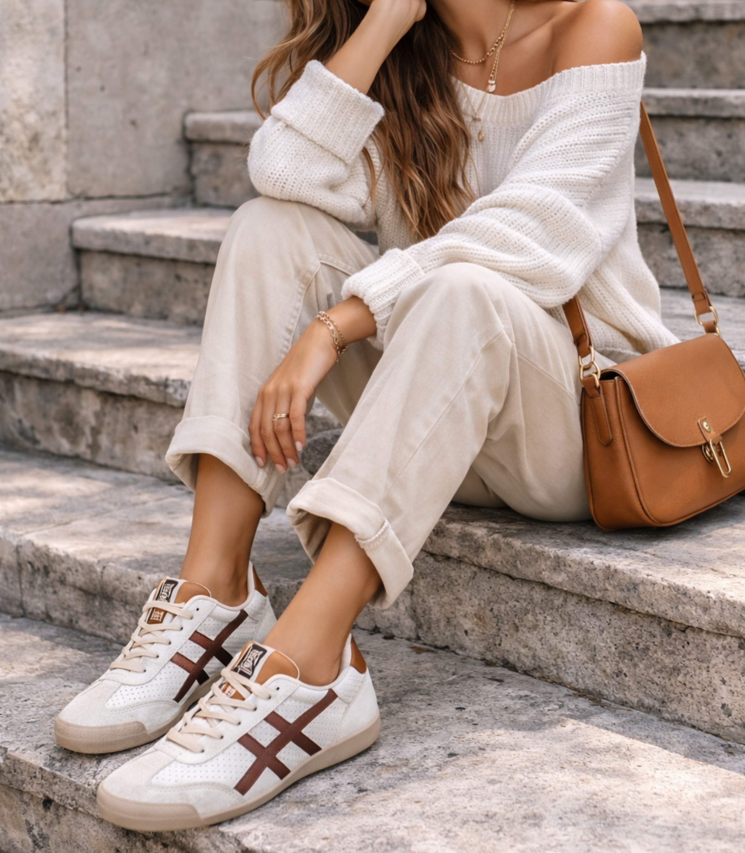 Deportiva planas para mujer SKYDIVA HYPE + en beige