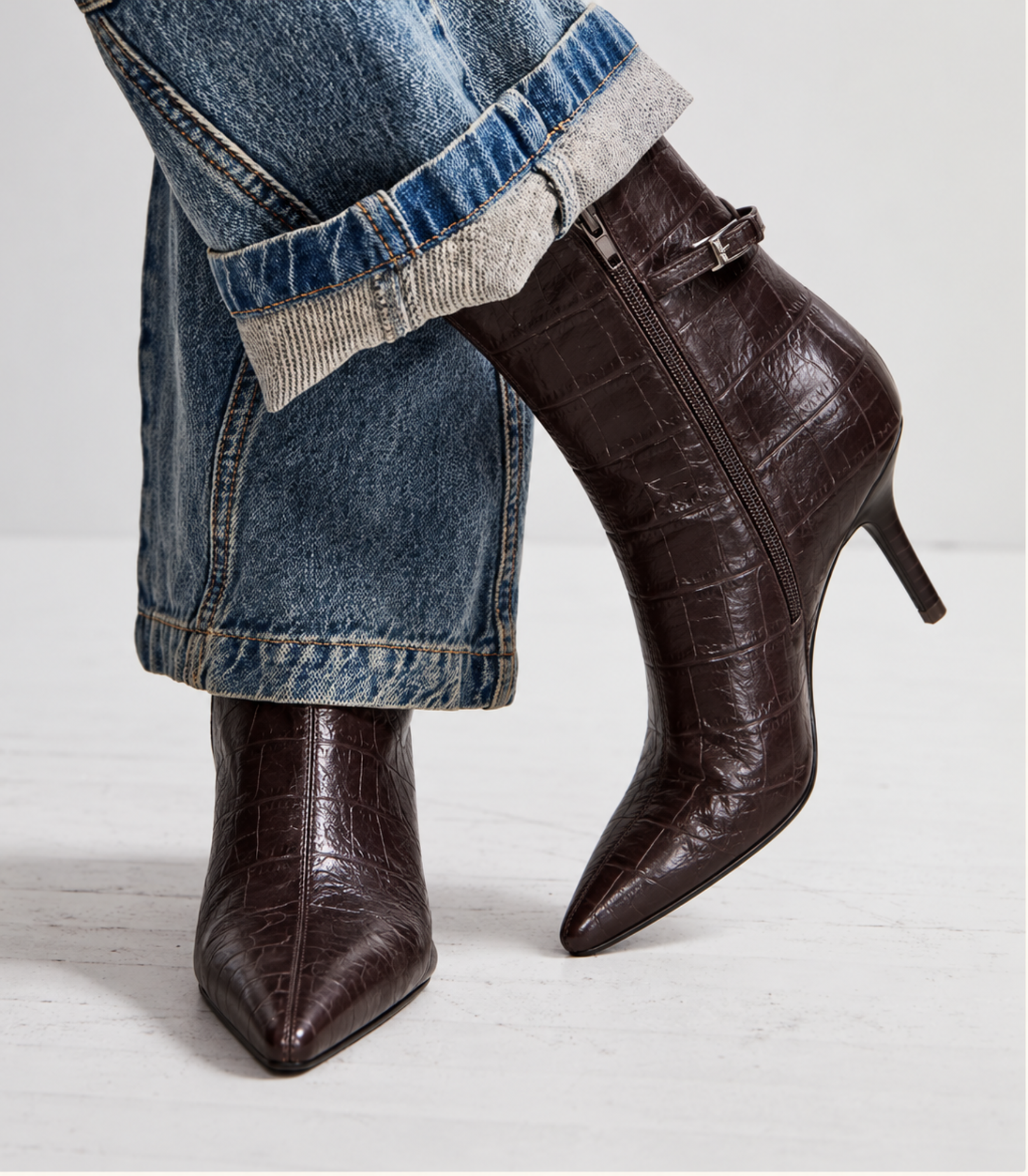 Botines de tacón Skydiva IT GIRL en marrón café para mujer