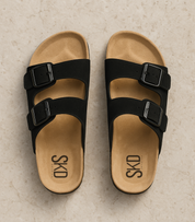 Sandalias planas destalonadas para mujer SKYDIVA RT en color negro